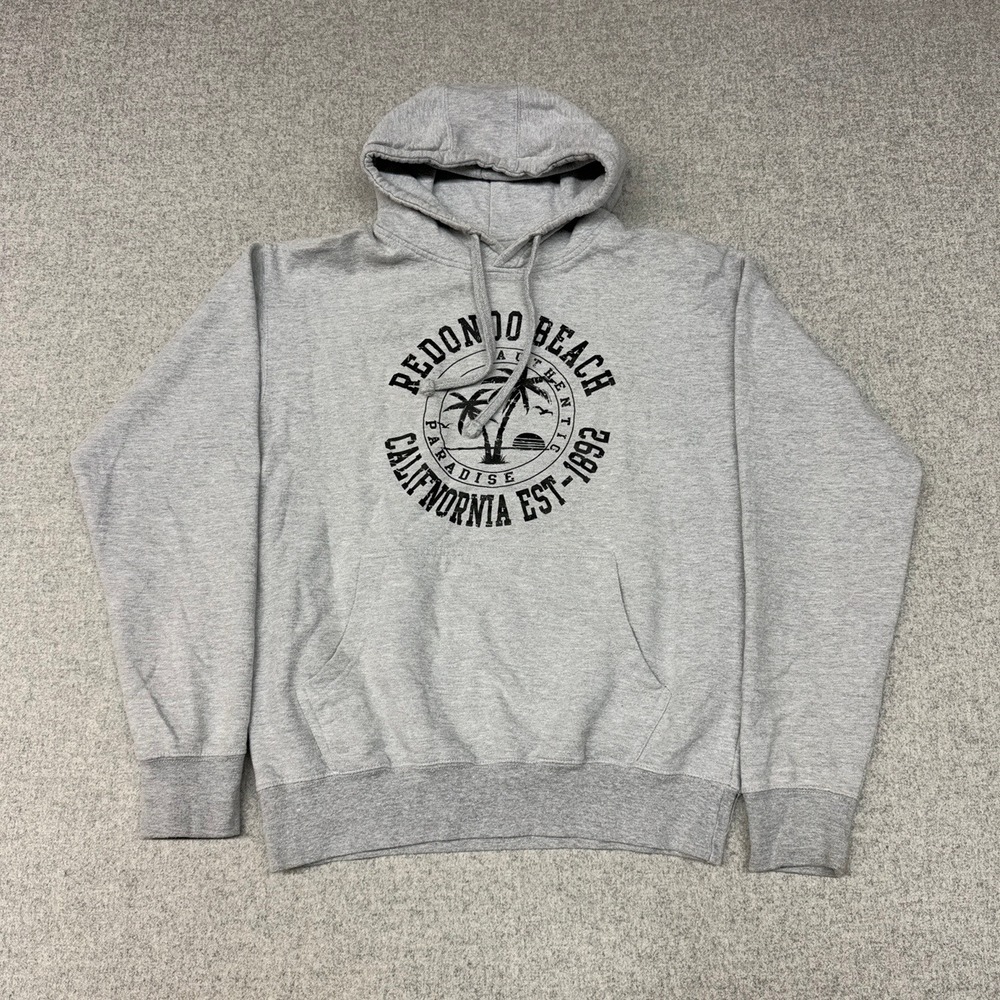 Unbranded | Redondo Beach Graphic Hoodie | Medium | Gray | California Paradise